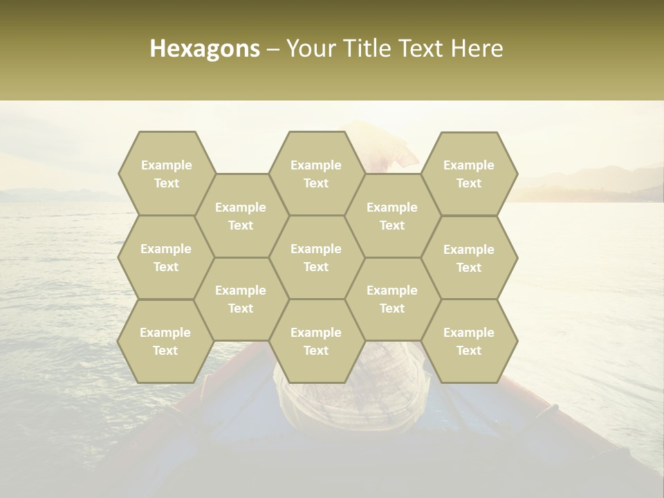 A Woman Sitting On A Boat In The Water PowerPoint Template