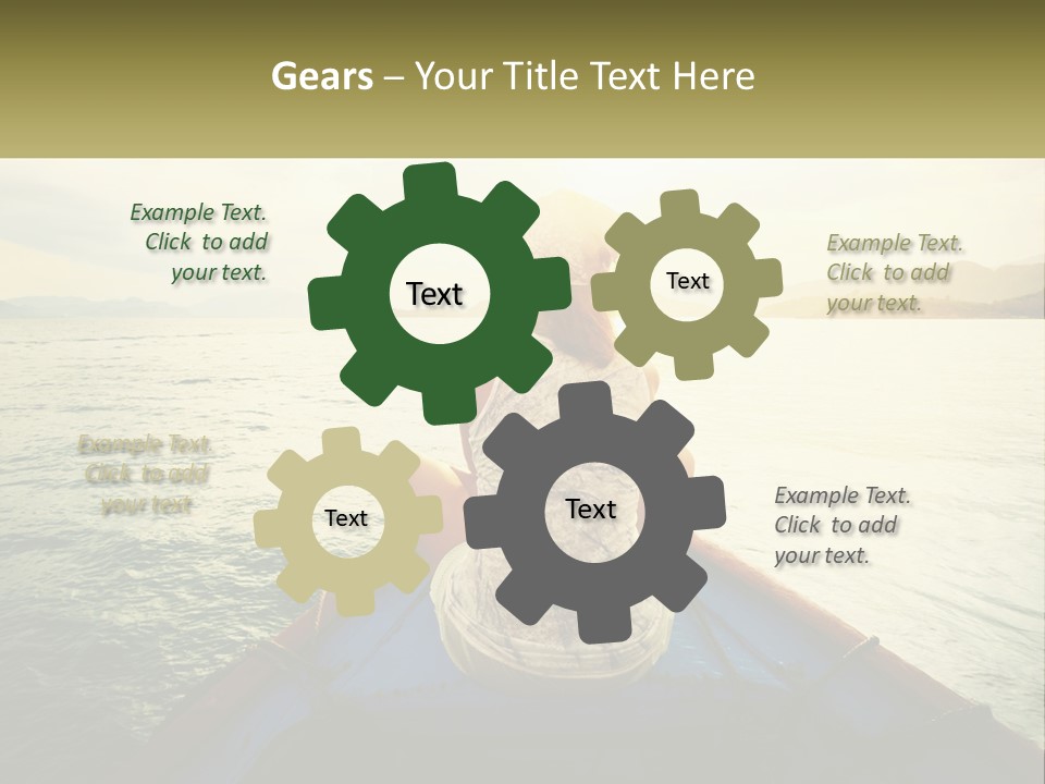 A Woman Sitting On A Boat In The Water PowerPoint Template