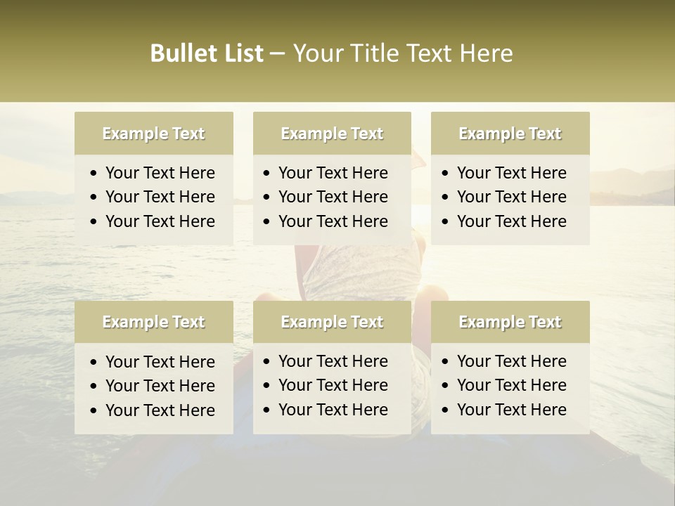 A Woman Sitting On A Boat In The Water PowerPoint Template