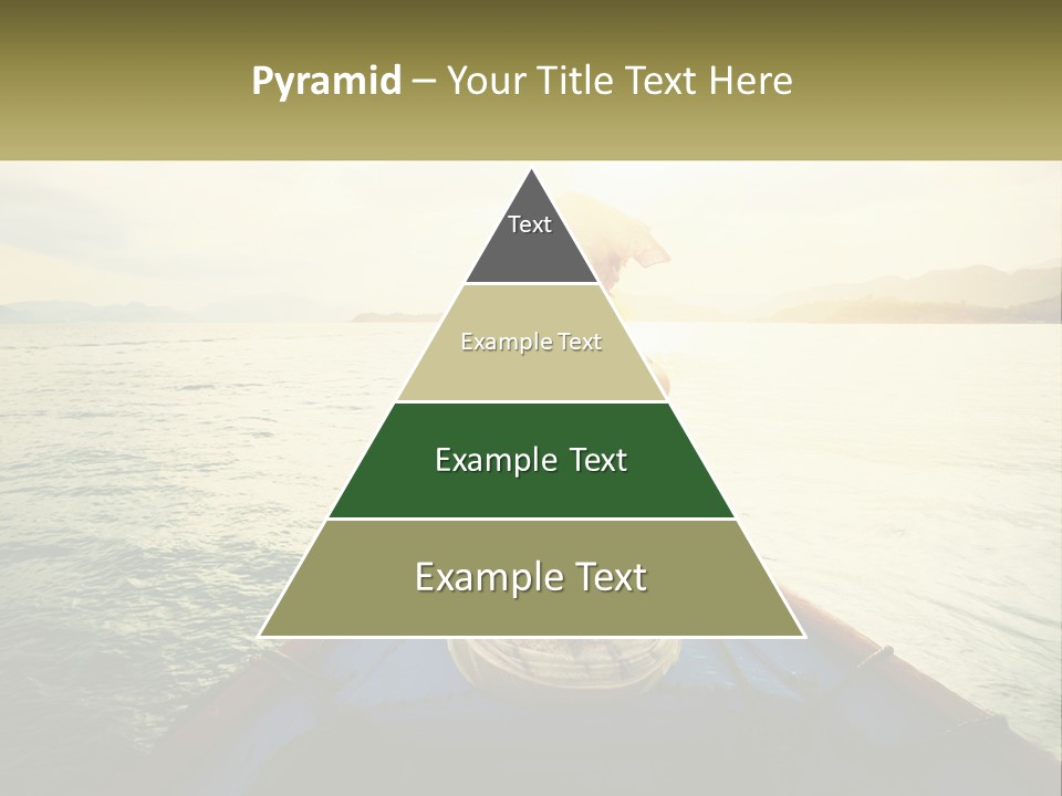 A Woman Sitting On A Boat In The Water PowerPoint Template