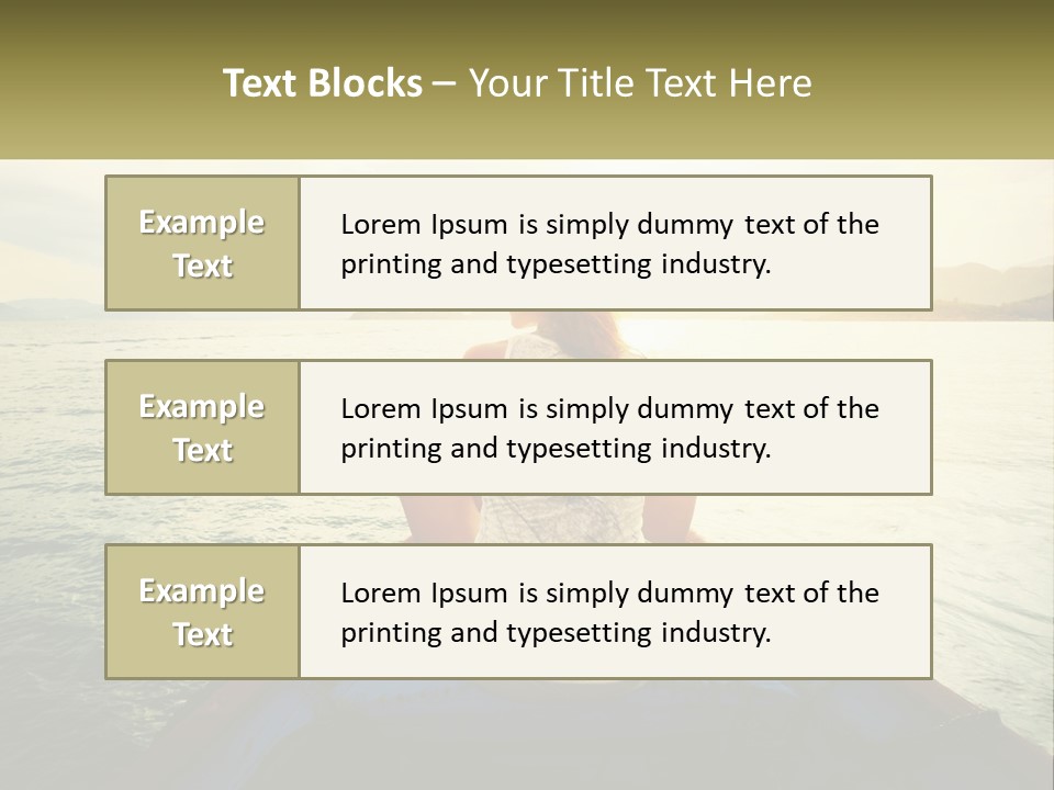 A Woman Sitting On A Boat In The Water PowerPoint Template