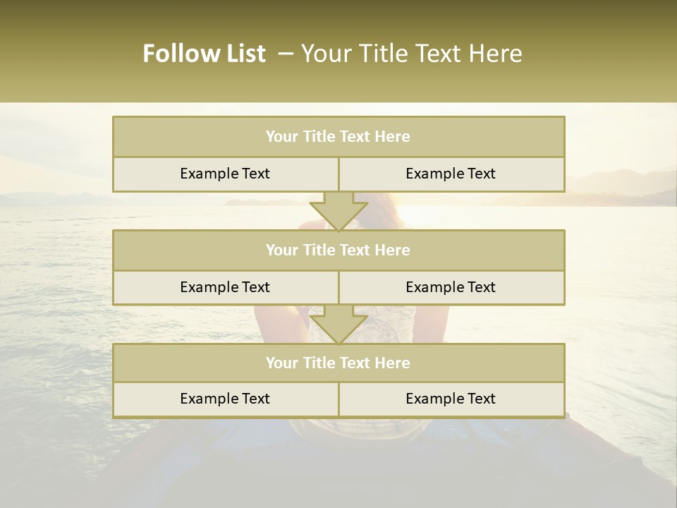 A Woman Sitting On A Boat In The Water PowerPoint Template