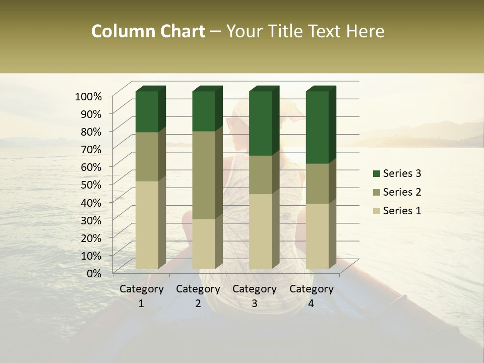A Woman Sitting On A Boat In The Water PowerPoint Template