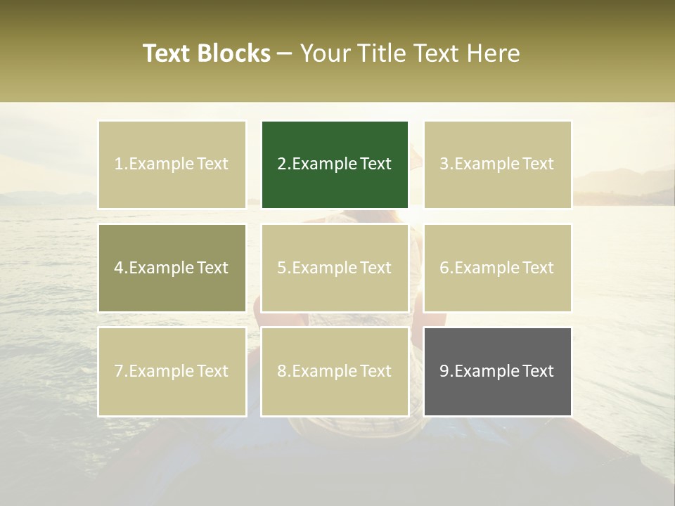 A Woman Sitting On A Boat In The Water PowerPoint Template