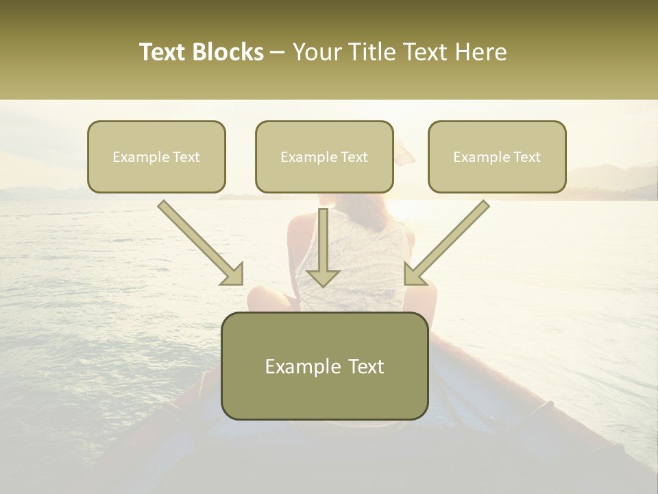 A Woman Sitting On A Boat In The Water PowerPoint Template