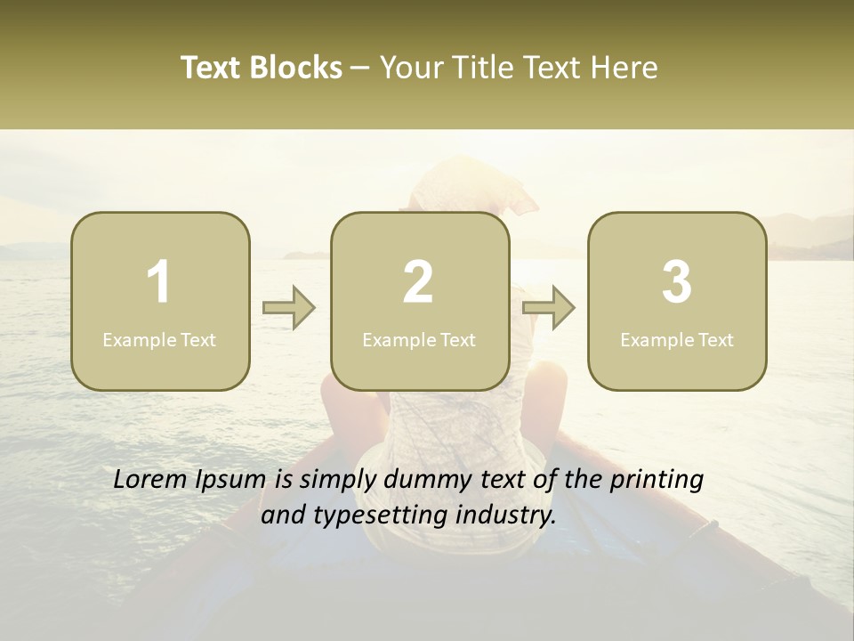 A Woman Sitting On A Boat In The Water PowerPoint Template