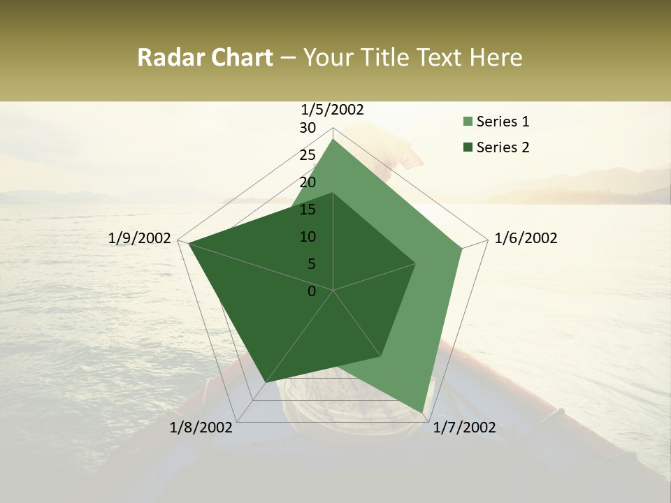 A Woman Sitting On A Boat In The Water PowerPoint Template