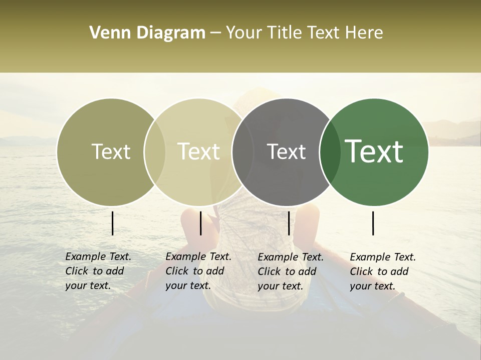 A Woman Sitting On A Boat In The Water PowerPoint Template