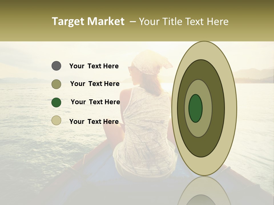 A Woman Sitting On A Boat In The Water PowerPoint Template