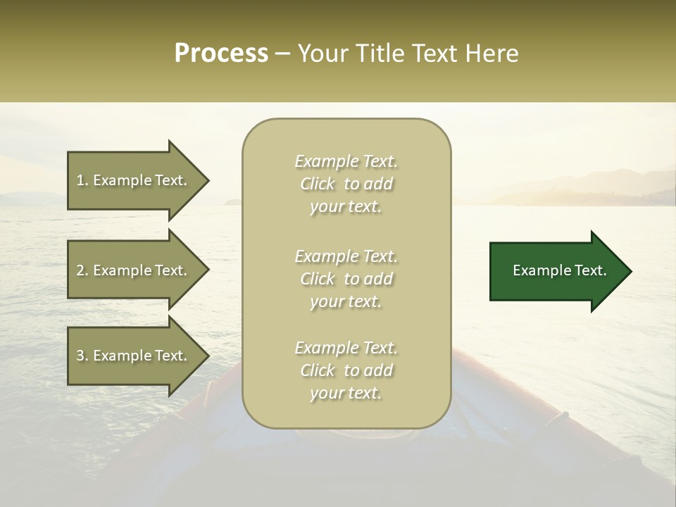 A Woman Sitting On A Boat In The Water PowerPoint Template