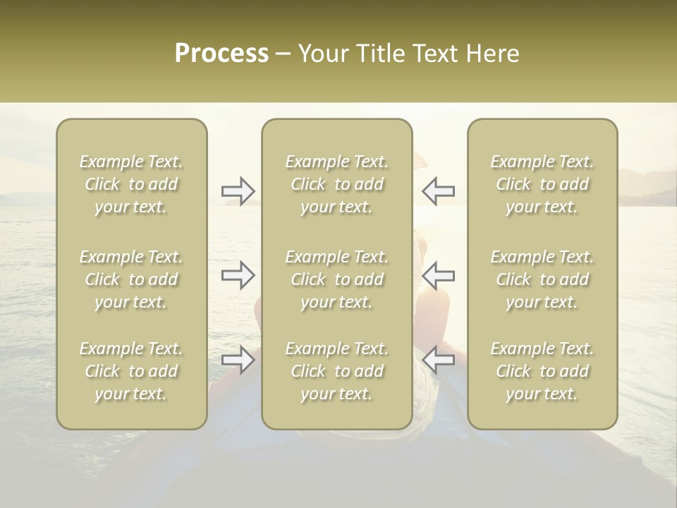 A Woman Sitting On A Boat In The Water PowerPoint Template