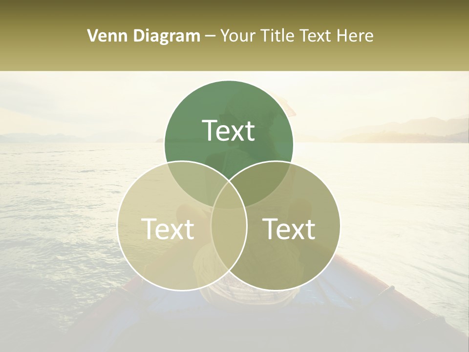 A Woman Sitting On A Boat In The Water PowerPoint Template