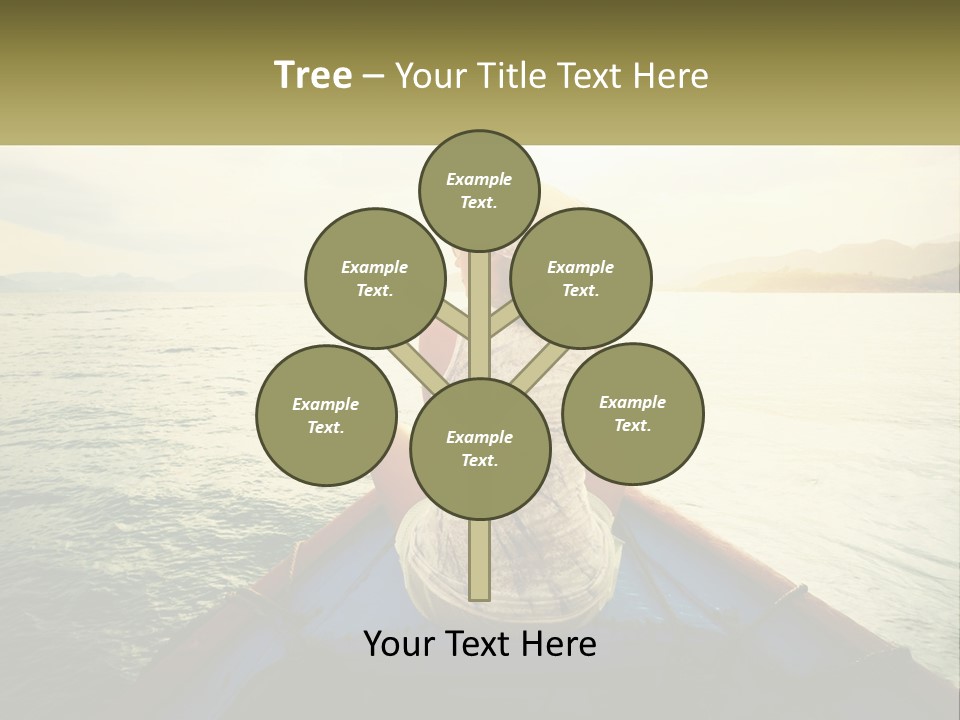 A Woman Sitting On A Boat In The Water PowerPoint Template