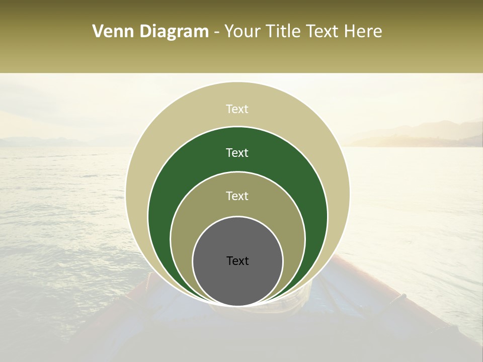 A Woman Sitting On A Boat In The Water PowerPoint Template