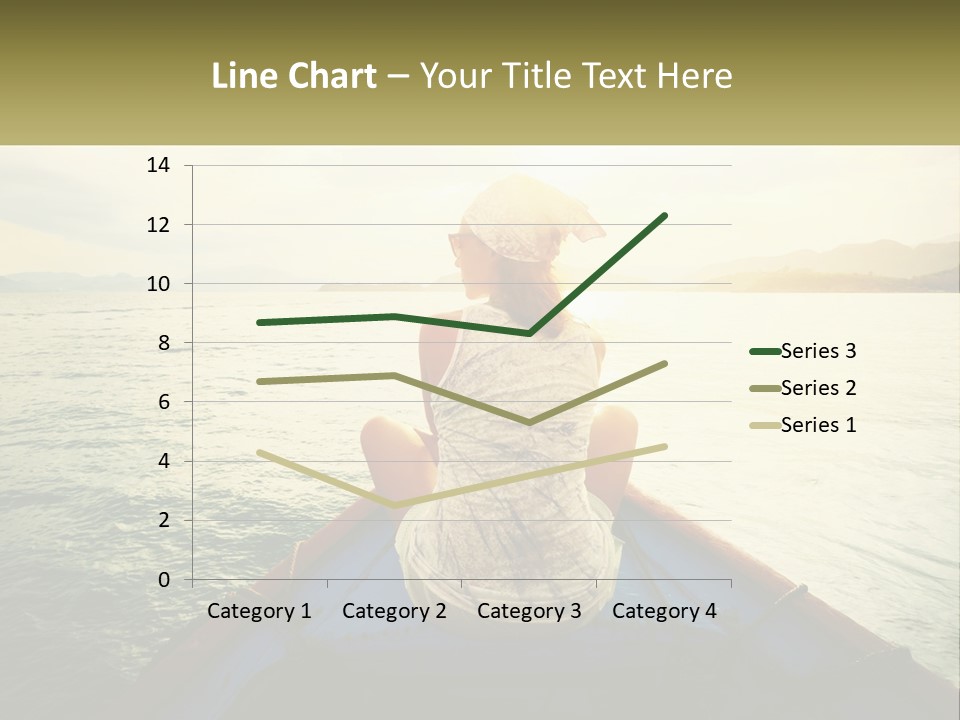 A Woman Sitting On A Boat In The Water PowerPoint Template