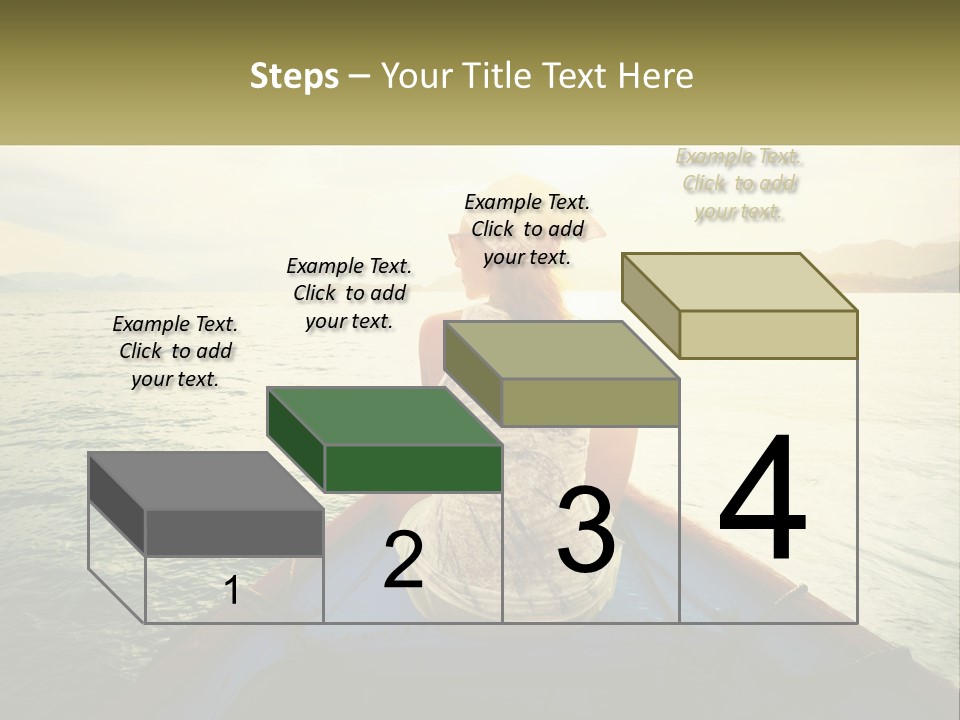 A Woman Sitting On A Boat In The Water PowerPoint Template