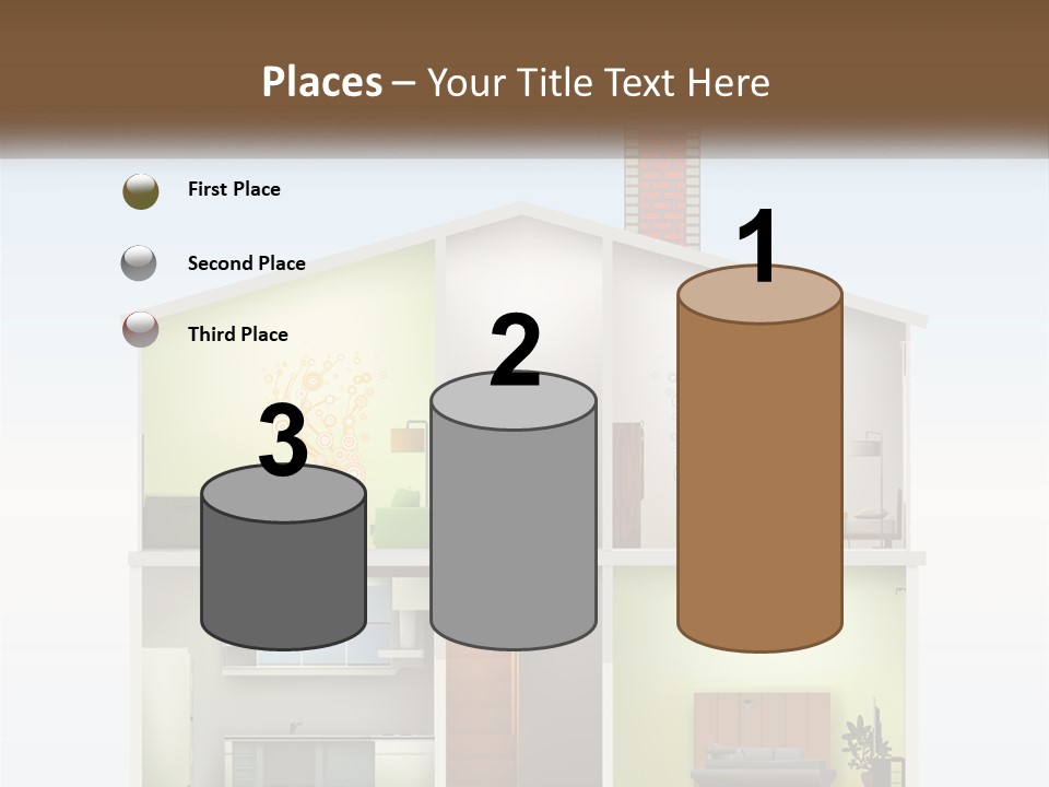 A House With A Tree On The Top Of It PowerPoint Template