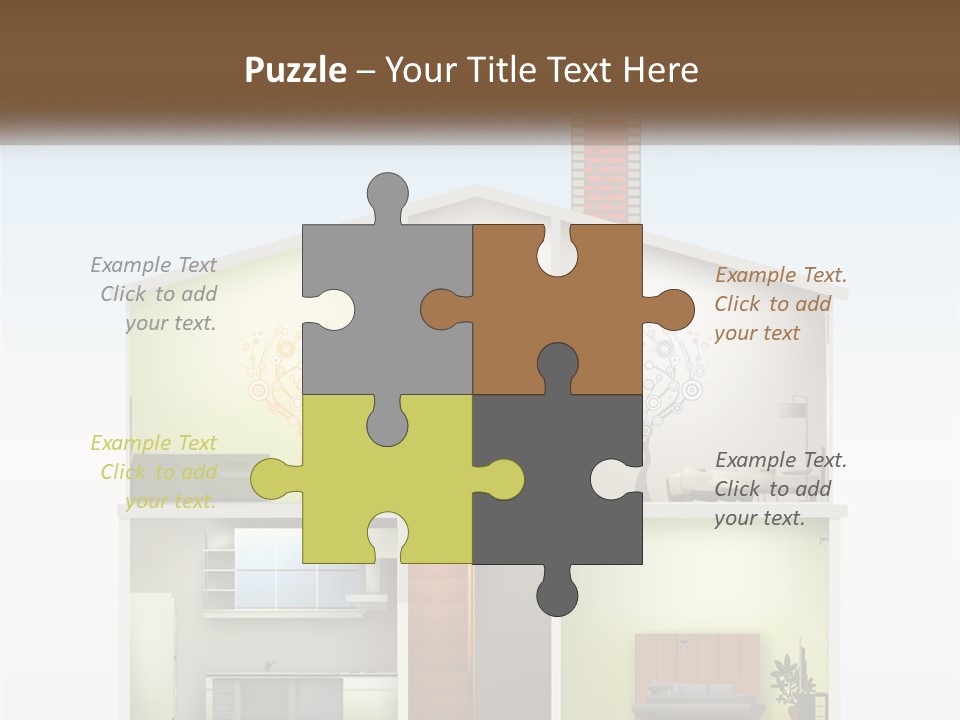 A House With A Tree On The Top Of It PowerPoint Template