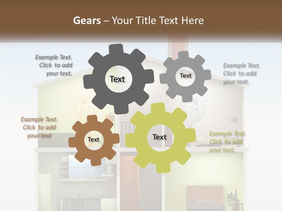 A House With A Tree On The Top Of It PowerPoint Template