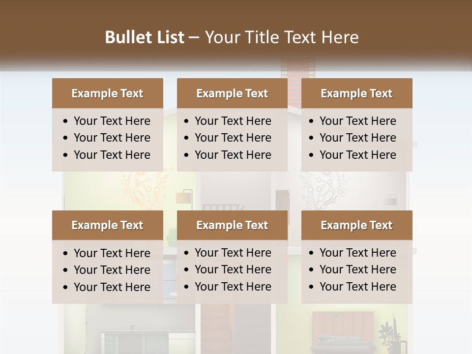 A House With A Tree On The Top Of It PowerPoint Template