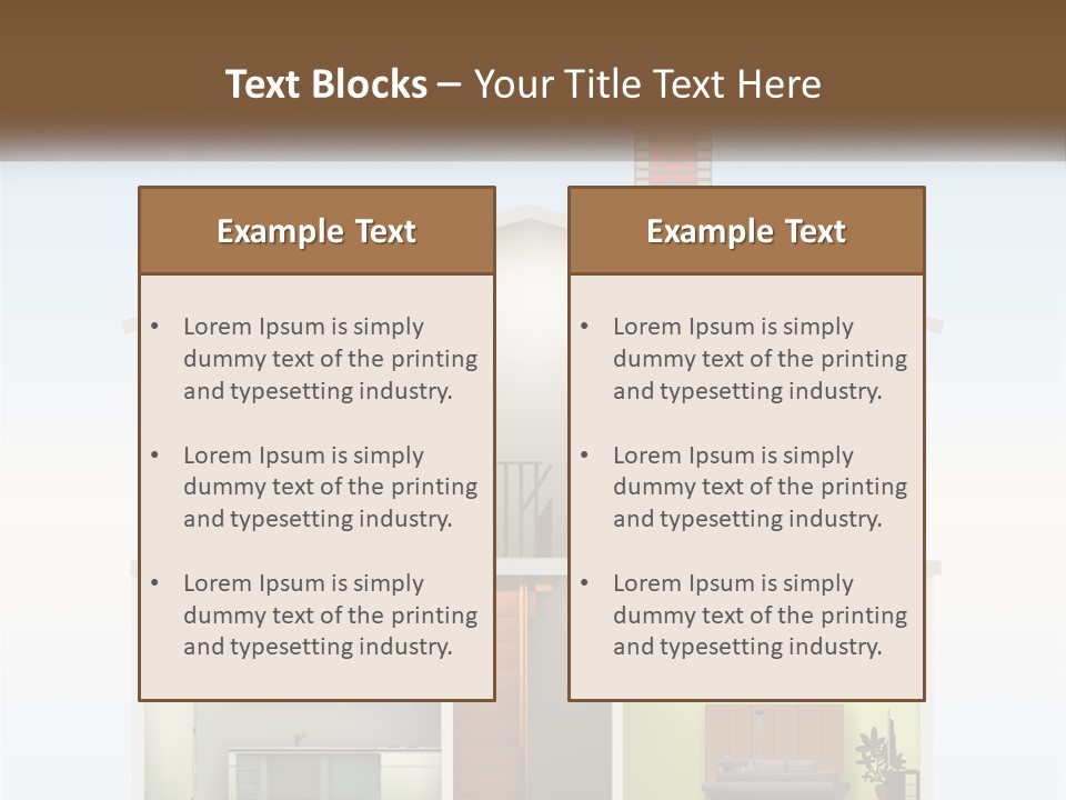 A House With A Tree On The Top Of It PowerPoint Template