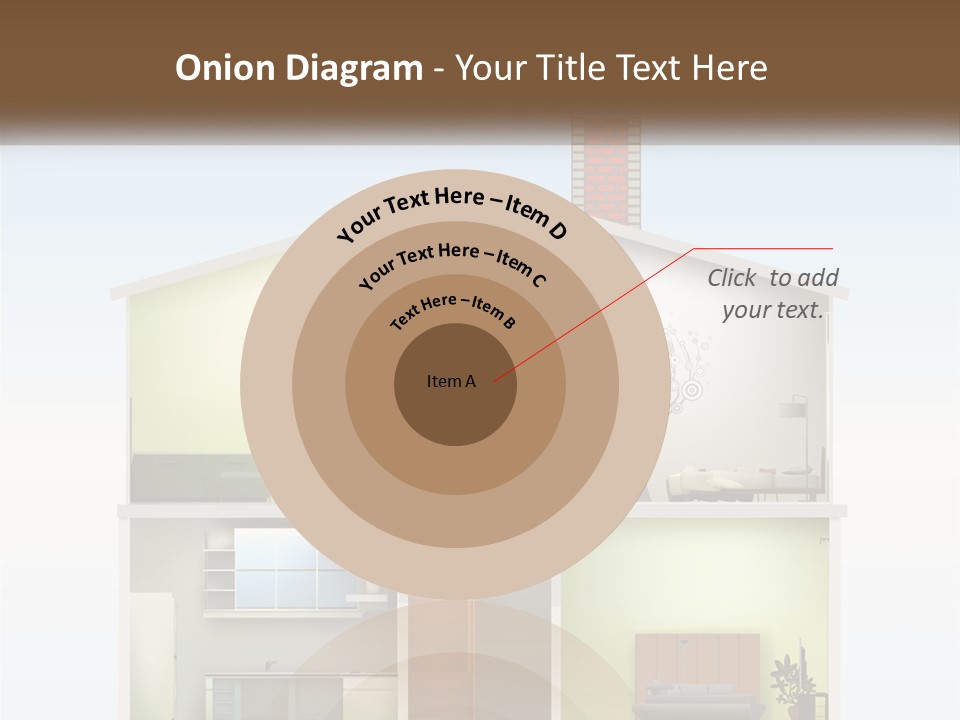 A House With A Tree On The Top Of It PowerPoint Template