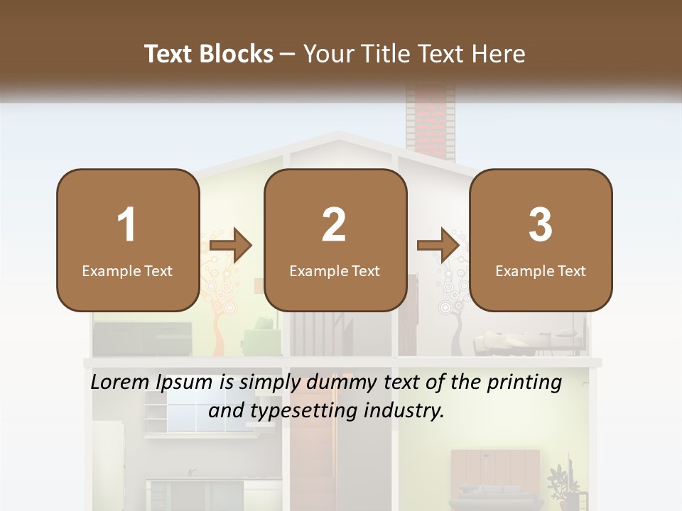 A House With A Tree On The Top Of It PowerPoint Template