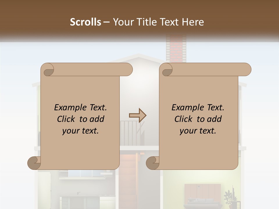 A House With A Tree On The Top Of It PowerPoint Template