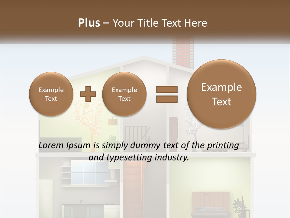 A House With A Tree On The Top Of It PowerPoint Template