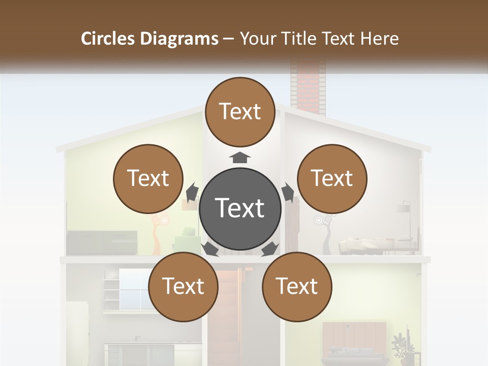 A House With A Tree On The Top Of It PowerPoint Template