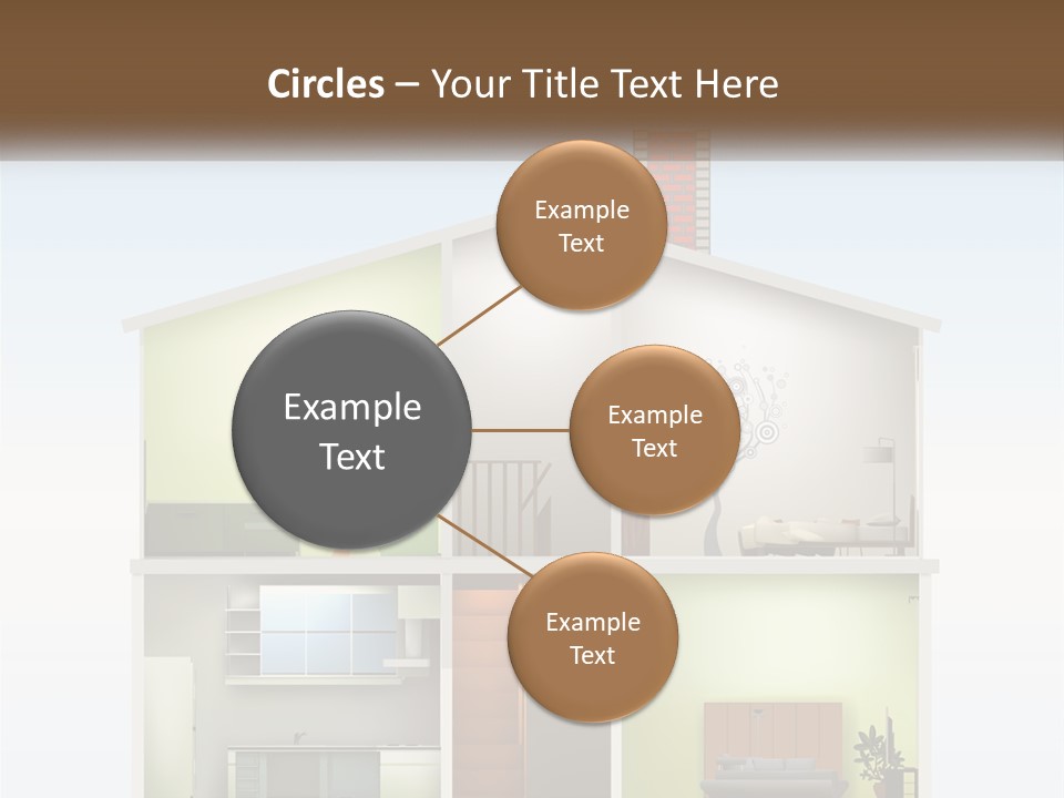 A House With A Tree On The Top Of It PowerPoint Template