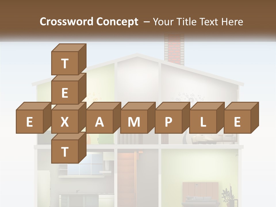 A House With A Tree On The Top Of It PowerPoint Template