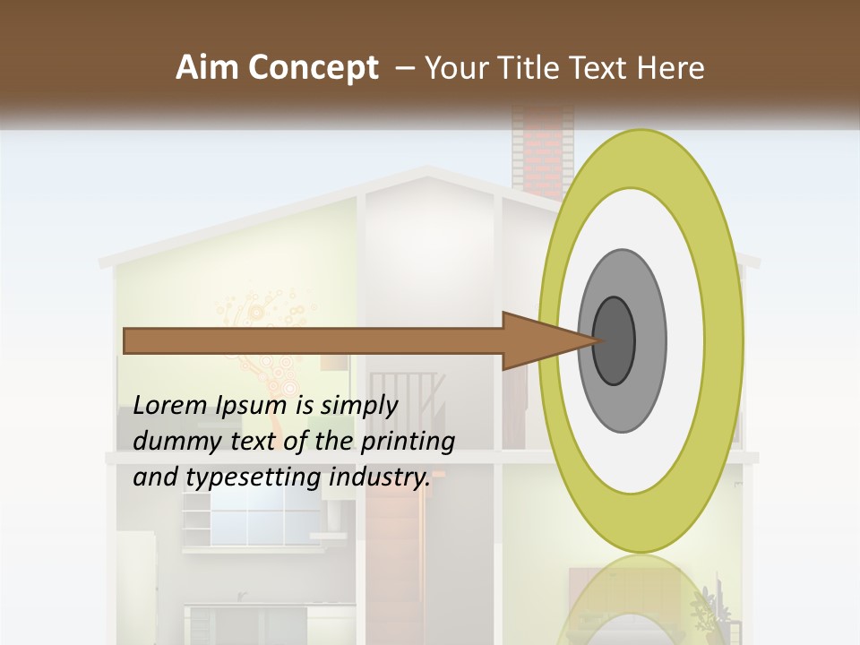 A House With A Tree On The Top Of It PowerPoint Template