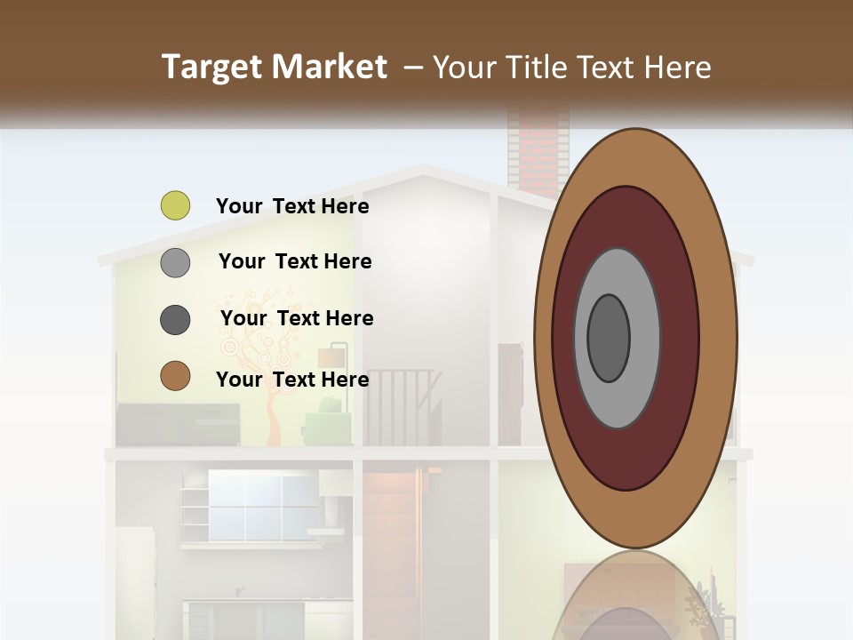 A House With A Tree On The Top Of It PowerPoint Template