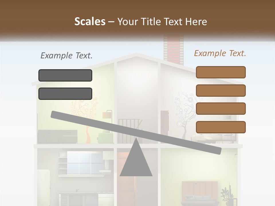A House With A Tree On The Top Of It PowerPoint Template