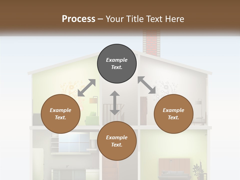 A House With A Tree On The Top Of It PowerPoint Template