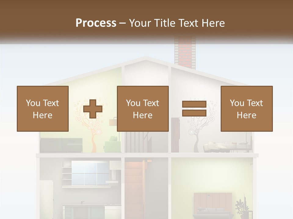 A House With A Tree On The Top Of It PowerPoint Template