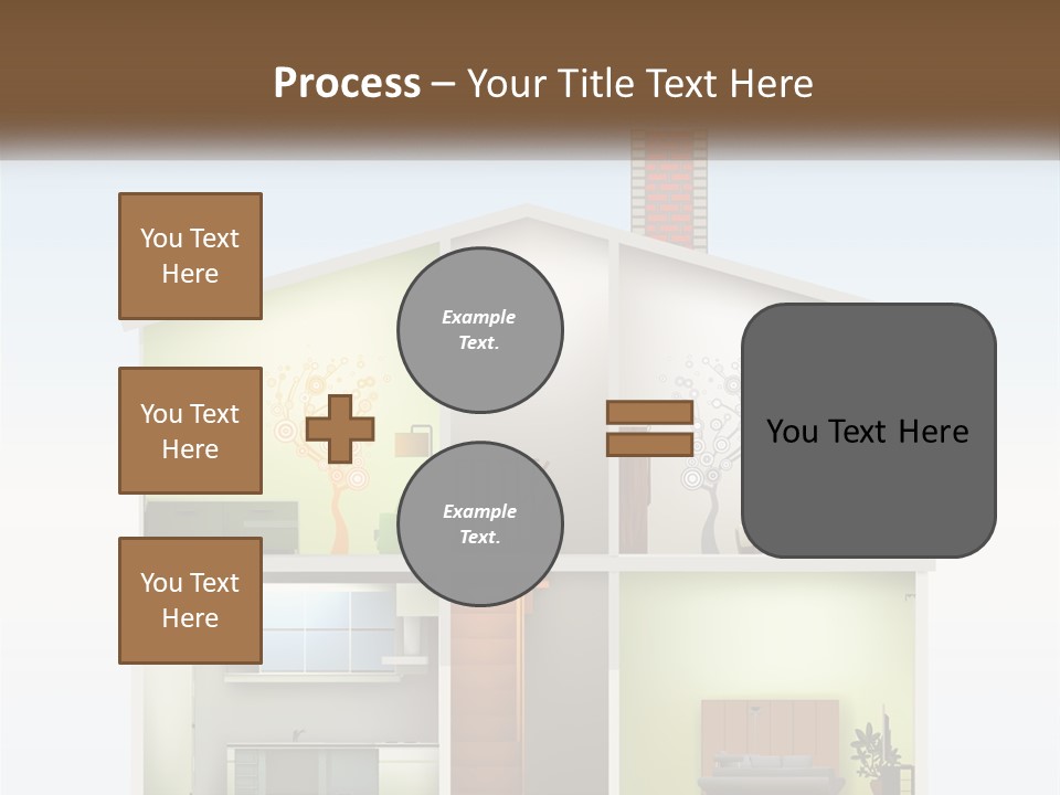 A House With A Tree On The Top Of It PowerPoint Template