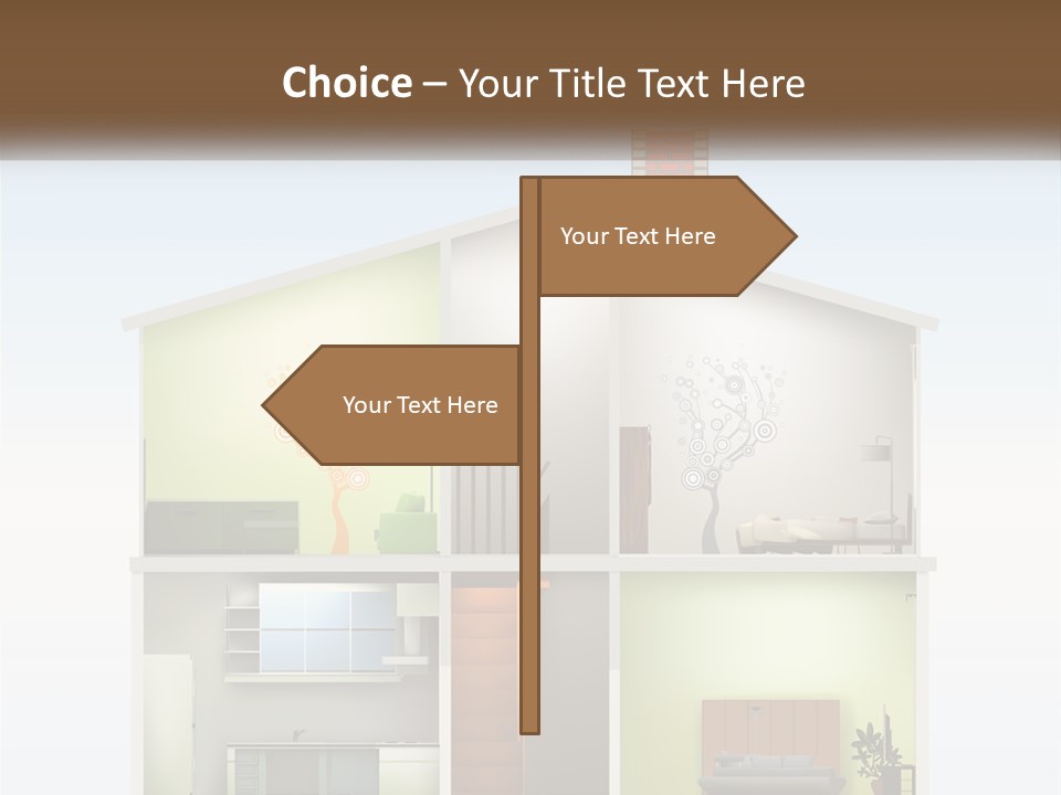 A House With A Tree On The Top Of It PowerPoint Template