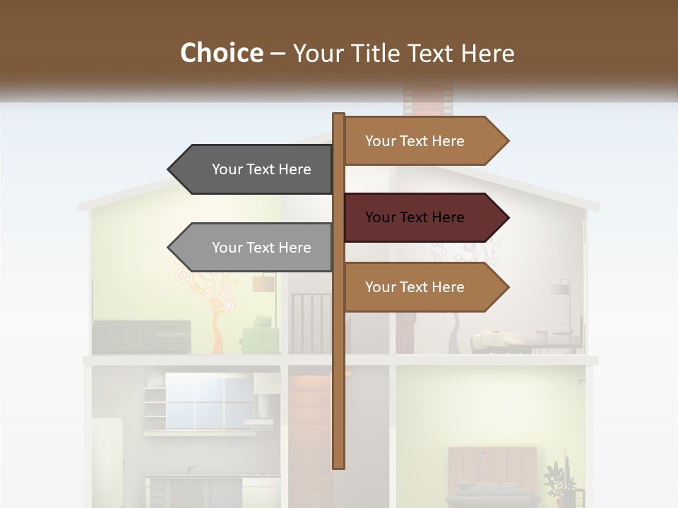 A House With A Tree On The Top Of It PowerPoint Template