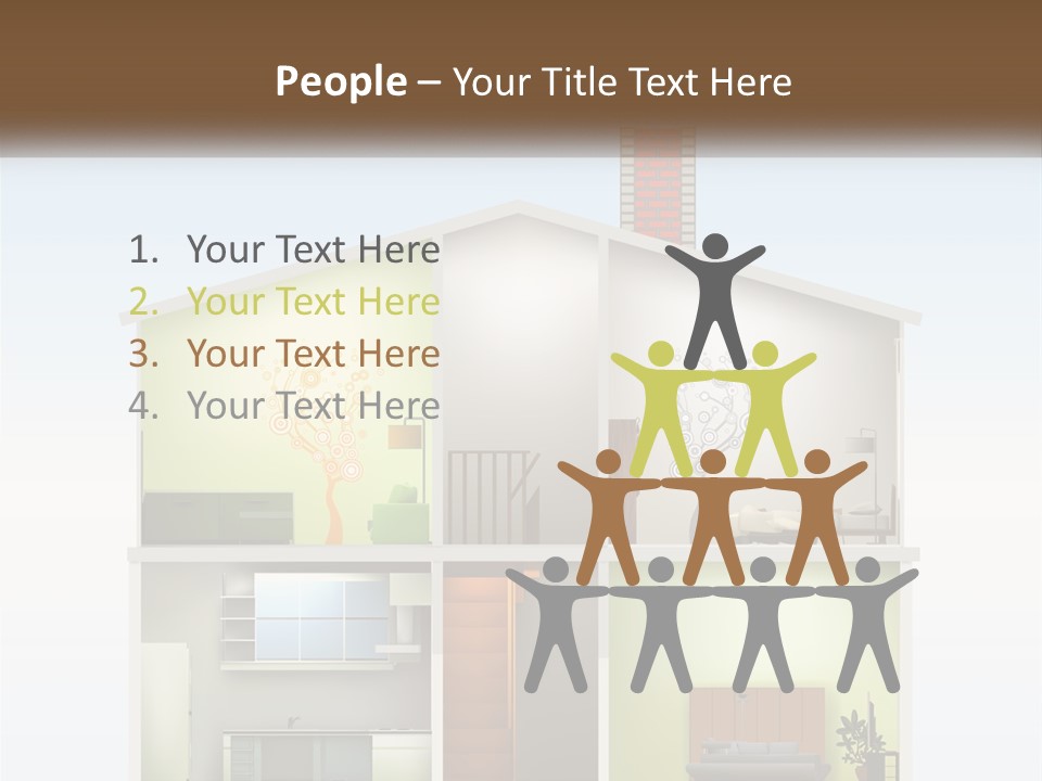 A House With A Tree On The Top Of It PowerPoint Template