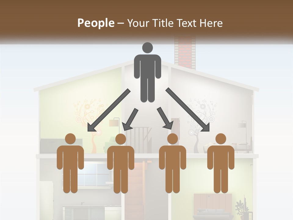 A House With A Tree On The Top Of It PowerPoint Template