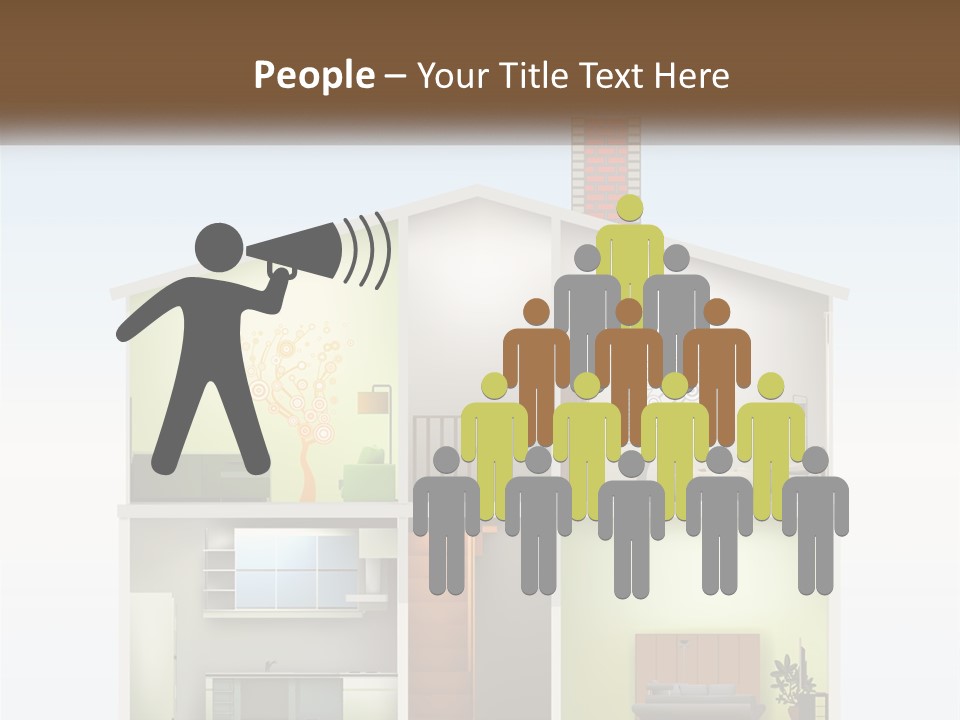 A House With A Tree On The Top Of It PowerPoint Template