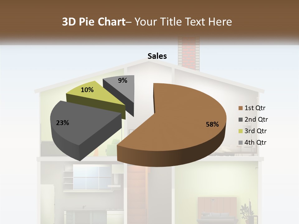 A House With A Tree On The Top Of It PowerPoint Template