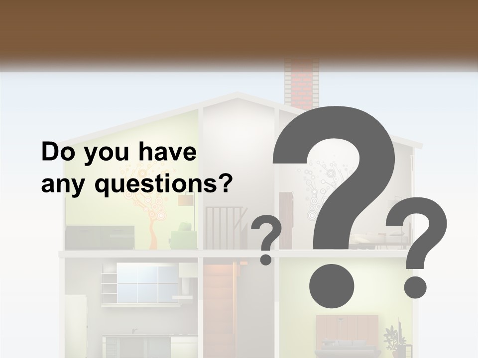 A House With A Tree On The Top Of It PowerPoint Template