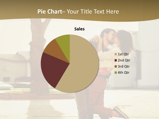 A Man And Woman Kissing On The Street PowerPoint Template