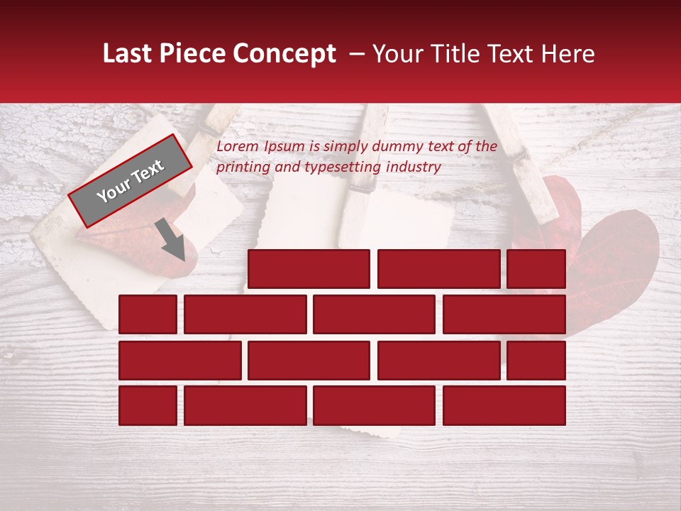 A Wooden Table Topped With Hearts And Clipboards PowerPoint Template