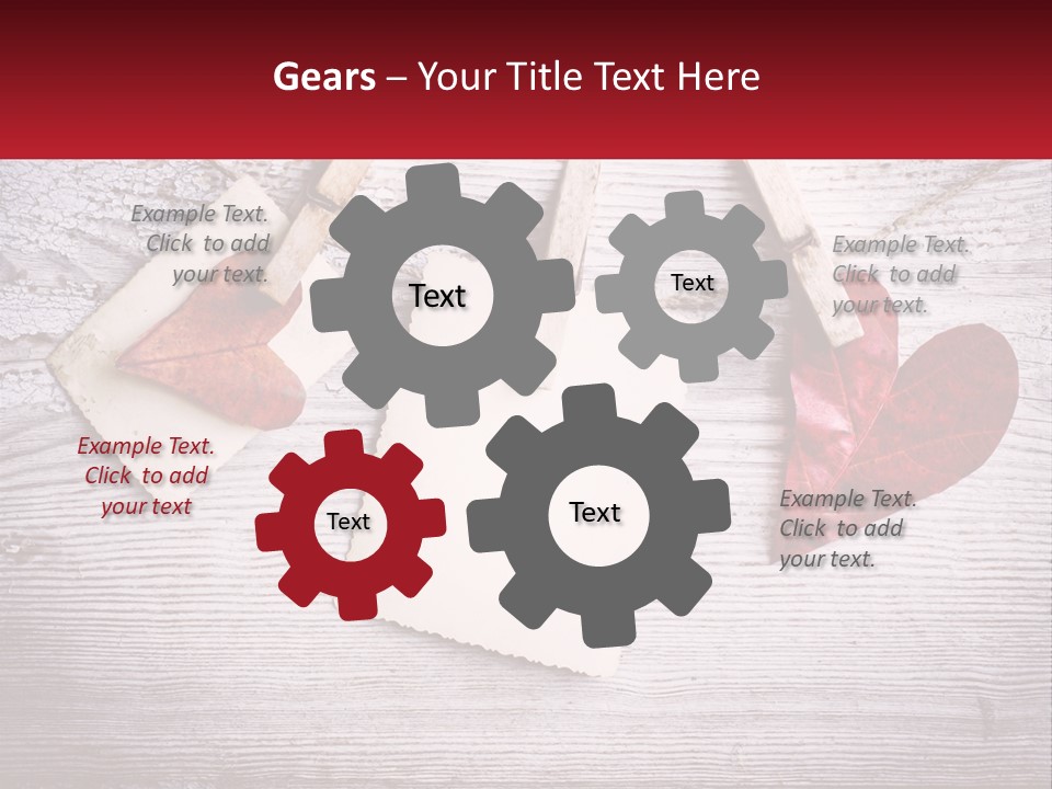 A Wooden Table Topped With Hearts And Clipboards PowerPoint Template