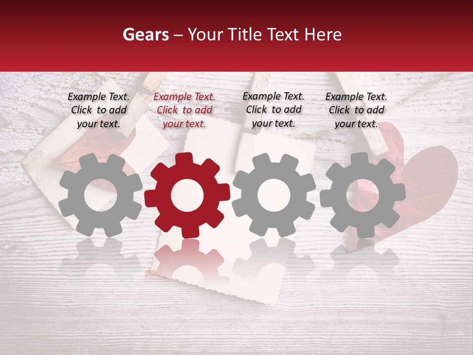 A Wooden Table Topped With Hearts And Clipboards PowerPoint Template