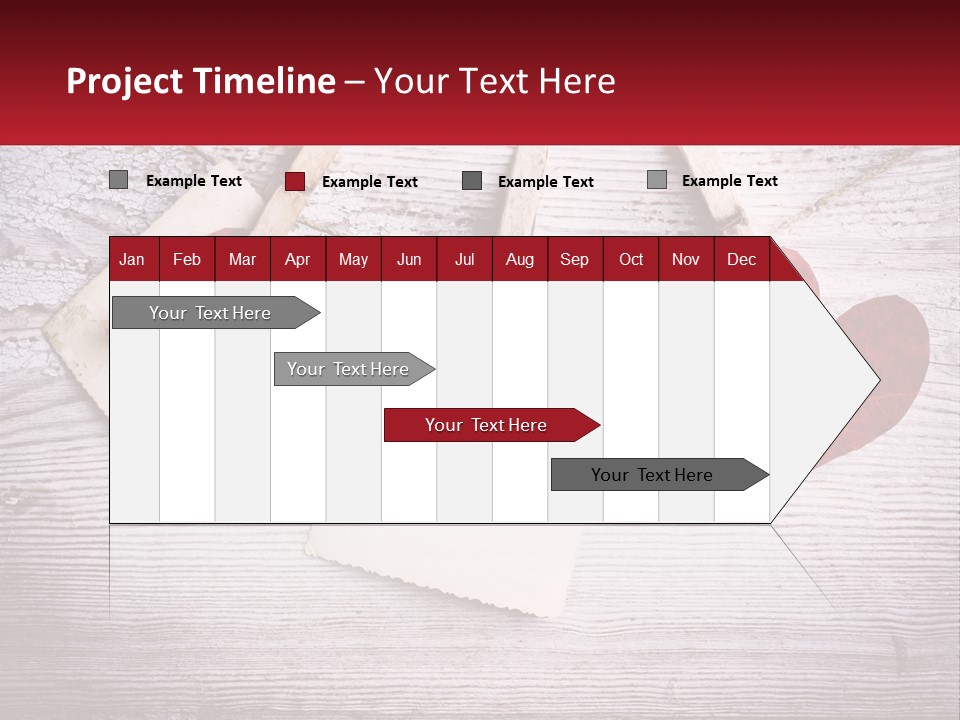 A Wooden Table Topped With Hearts And Clipboards PowerPoint Template